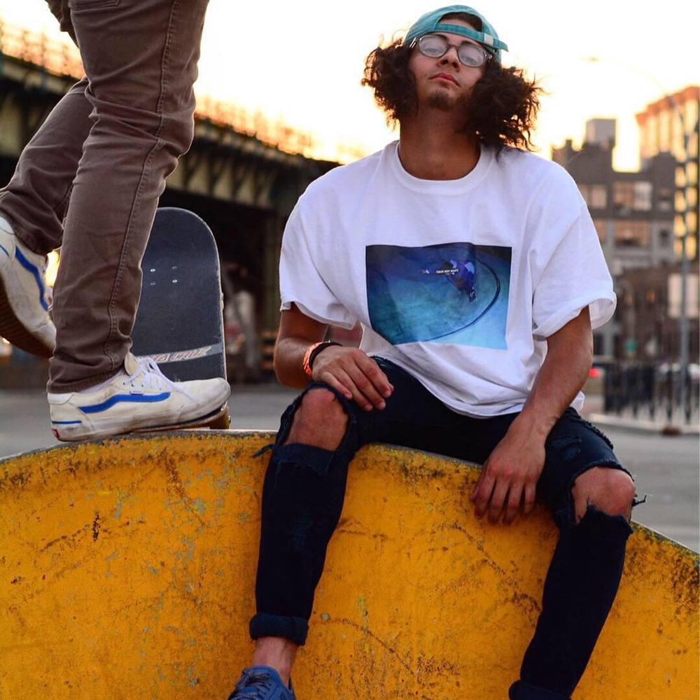 Tired Boys Skate Original white short sleeve tee